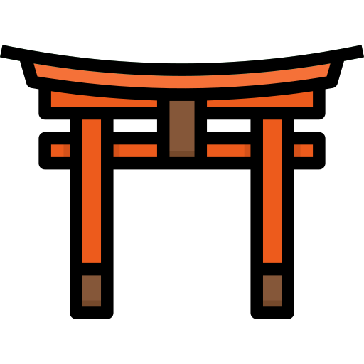 Itsukushima shrine Aphiradee (monkik) Lineal Color icon