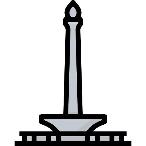 pomnik narodowy dżakarta Aphiradee (monkik) Lineal Color ikona