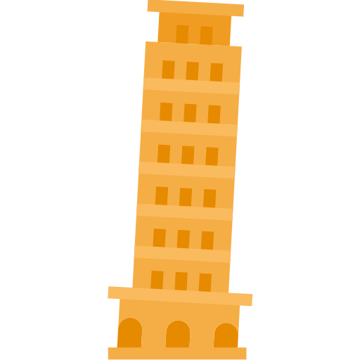 torre inclinada de pisa Aphiradee (monkik) Flat icono