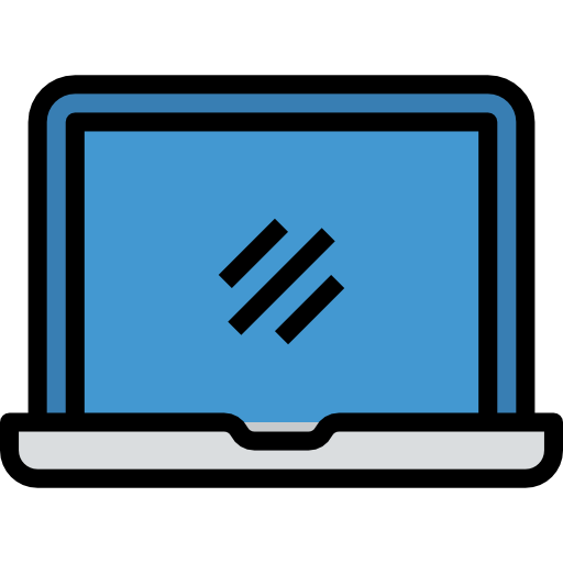 ordenador portátil Aphiradee (monkik) Lineal Color icono