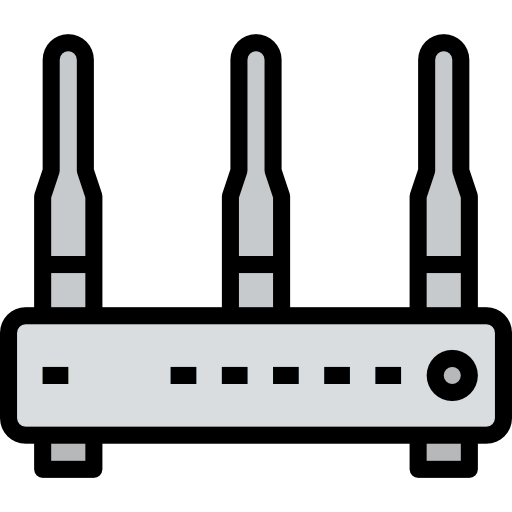 router de wifi Aphiradee (monkik) Lineal Color icono