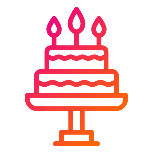 gâteau d'anniversaire Generic gradient outline Icône