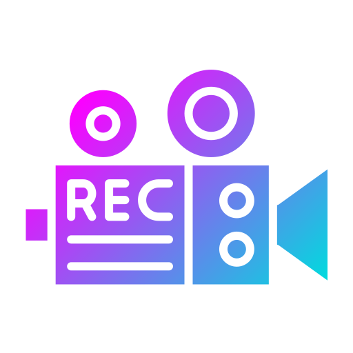 grabadora de vídeo Generic gradient fill icono