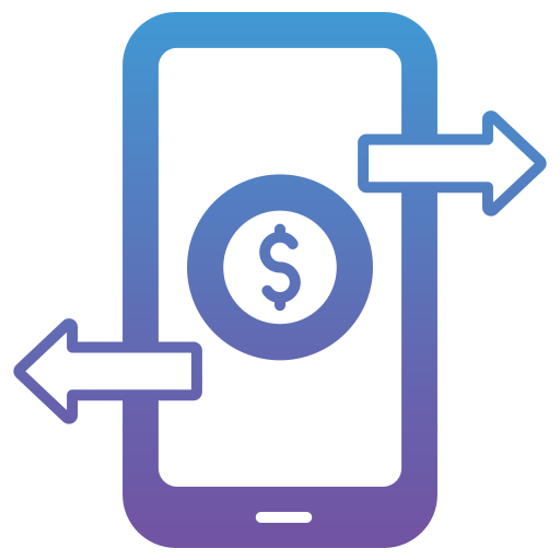 Money transfer Generic gradient fill icon