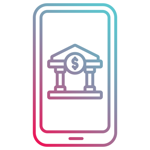 servizi bancari per smarthpone Generic gradient outline icona