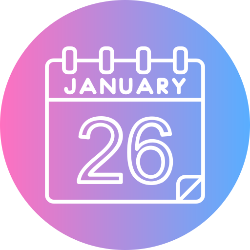 26 januari Generic gradient fill icoon