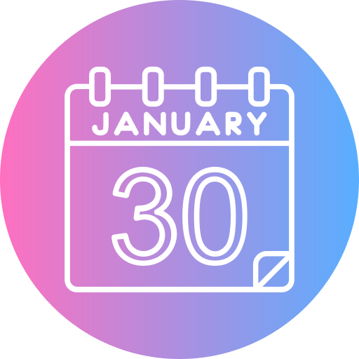 1月 Generic gradient fill icon