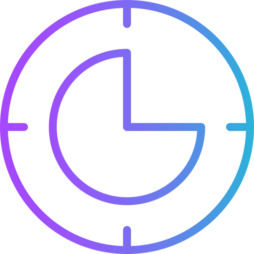 trzy kwarty Generic gradient outline ikona