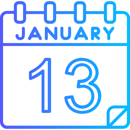 January Generic gradient outline icon