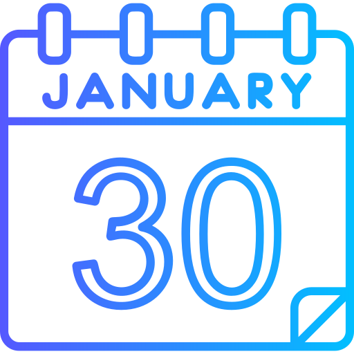 January Generic gradient outline icon