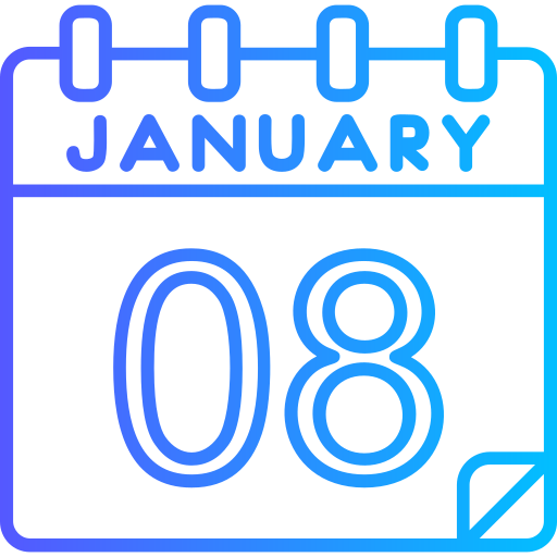 januari Generic gradient outline icoon