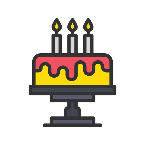 tort urodzinowy Generic color lineal-color ikona