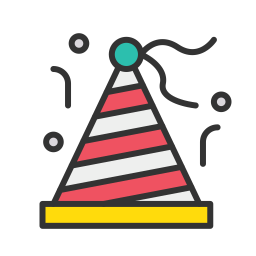 sombrero de fiesta Generic color lineal-color icono
