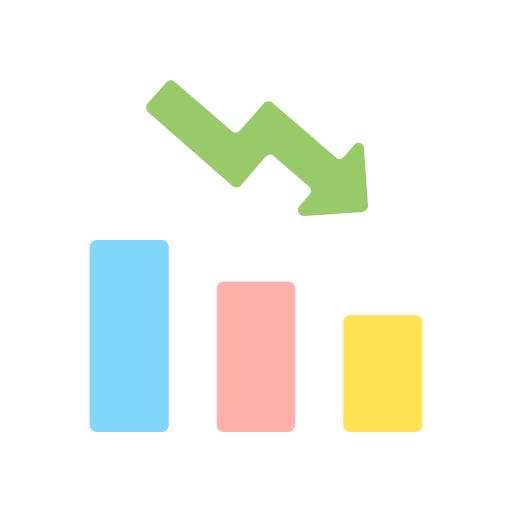 Chart down Generic color fill icon