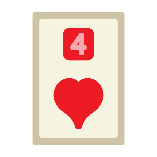 vier van harten Generic color fill icoon