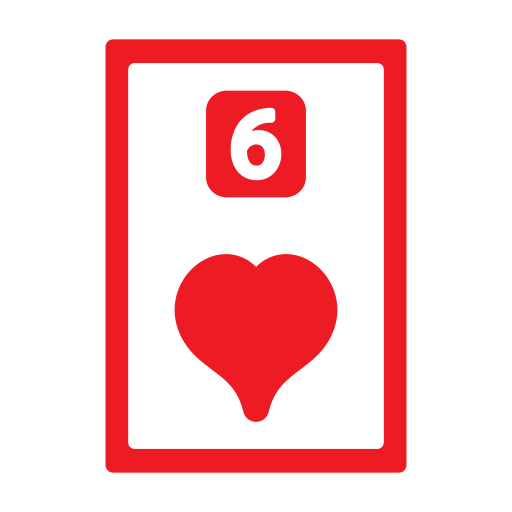 zes van harten Generic color fill icoon
