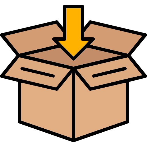 Открытая коробка Generic color lineal-color иконка