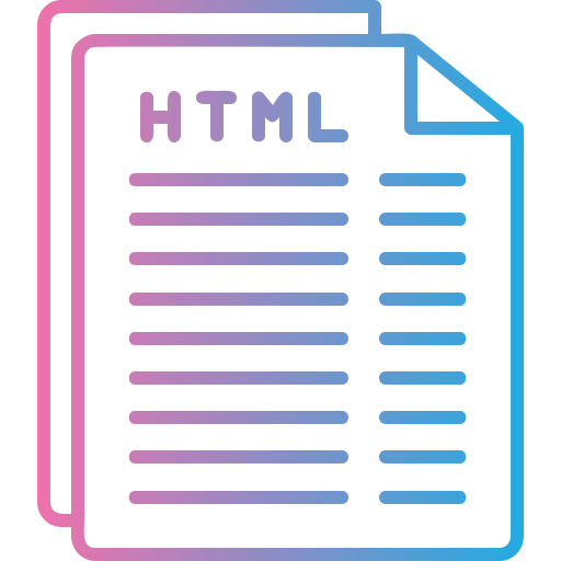 html-bestand Generic gradient outline icoon