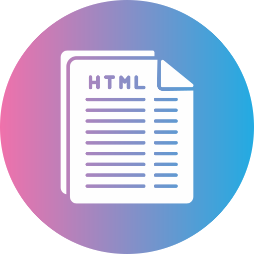 archivo html Generic gradient fill icono