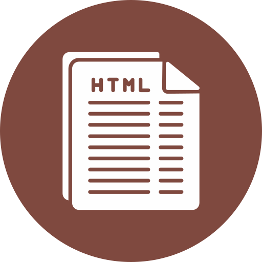 Html file Generic color fill icon