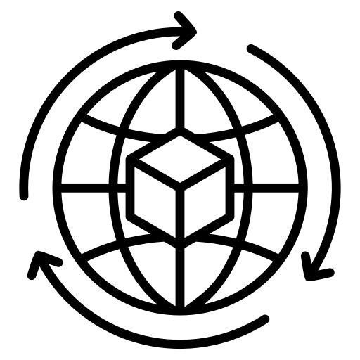 Global distribution Generic black outline icon