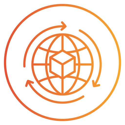 distribuição global Generic gradient outline Ícone