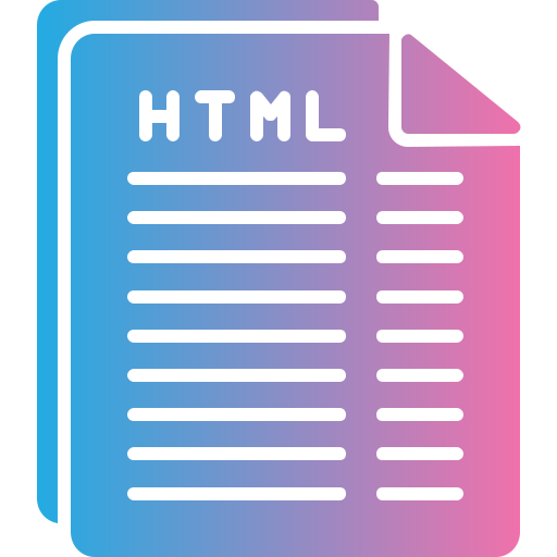 Html file Generic gradient fill icon