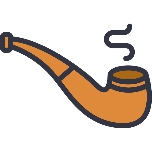 Smoking pipe Good Ware Lineal Color icon