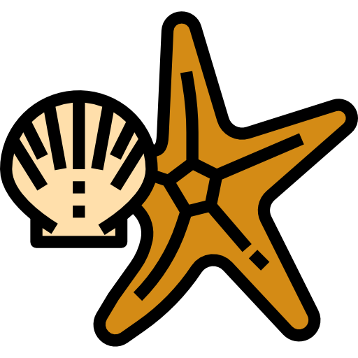estrella de mar dDara Lineal Color icono