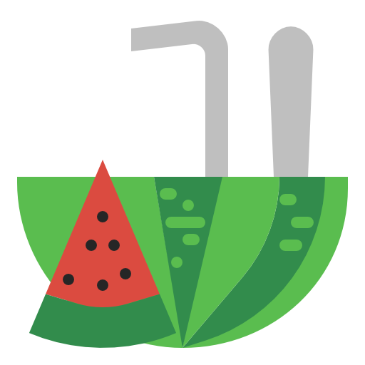 watermeloen dDara Flat icoon