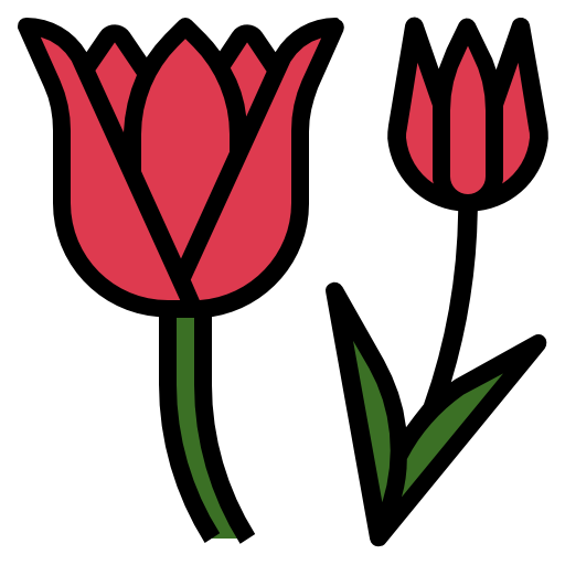 tulipán dDara Lineal Color icono