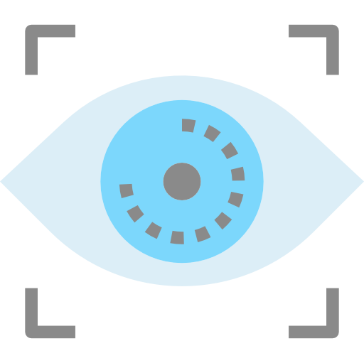 reconocimiento biométrico dDara Flat icono