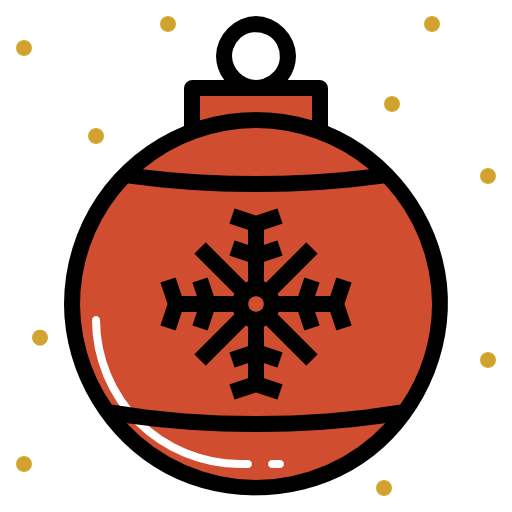 Christmas ball dDara Lineal Color icon