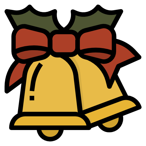 Christmas bell dDara Lineal Color icon