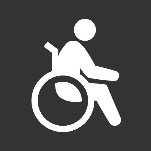 wózek inwalidzki Generic black fill ikona