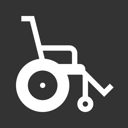 wózek inwalidzki Generic black fill ikona