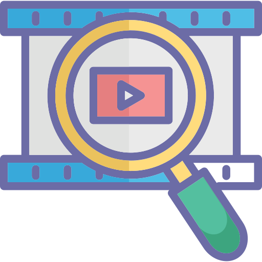 Video search Generic color lineal-color icon
