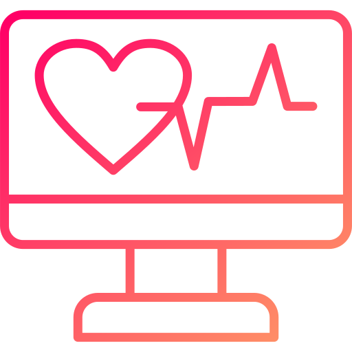 monitor de electrocardiograma Generic gradient outline icono