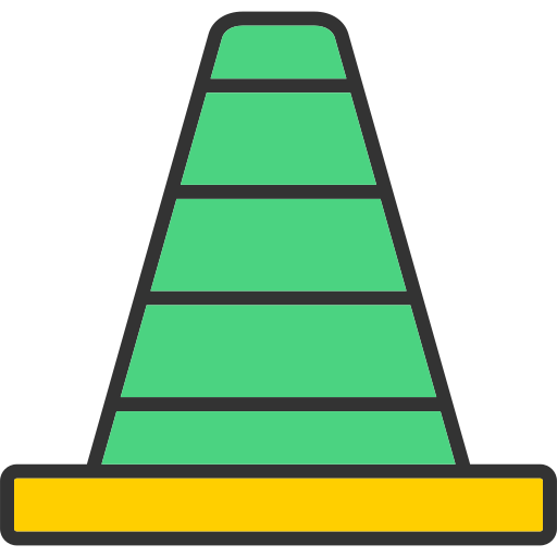 verkeerskegel Generic color lineal-color icoon