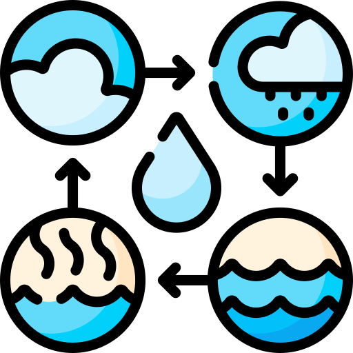 el ciclo del agua Special Lineal color icono