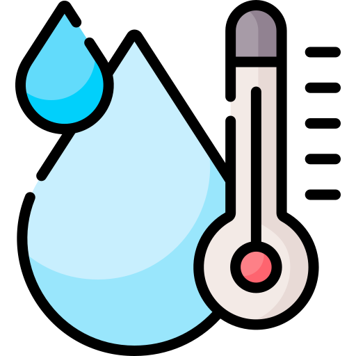 temperatura de agua Special Lineal color icono