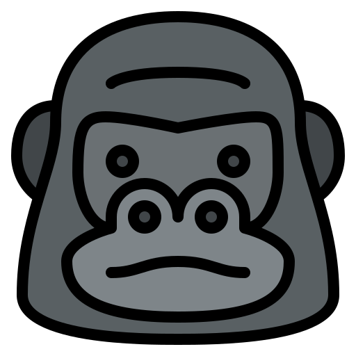 gorilla Generic color lineal-color icon