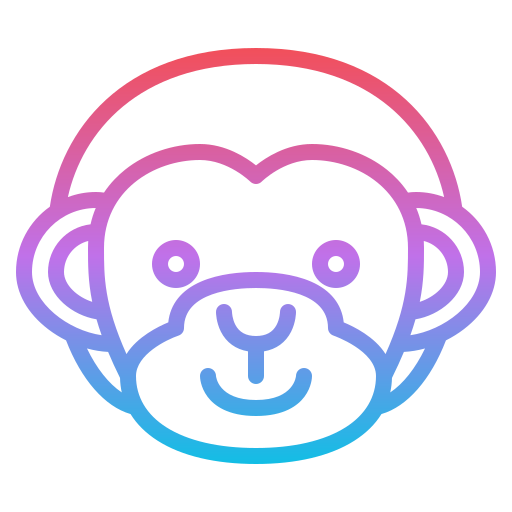 scimmia Generic gradient outline icona