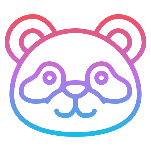 panda Generic gradient outline icona