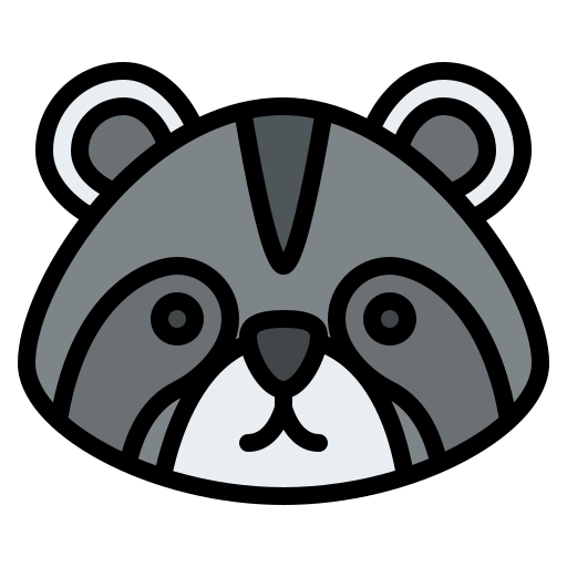 Raccoon Generic color lineal-color icon