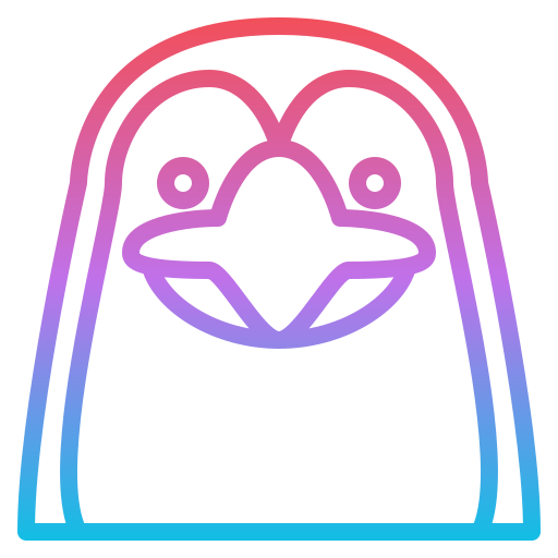 Penguin Generic gradient outline icon