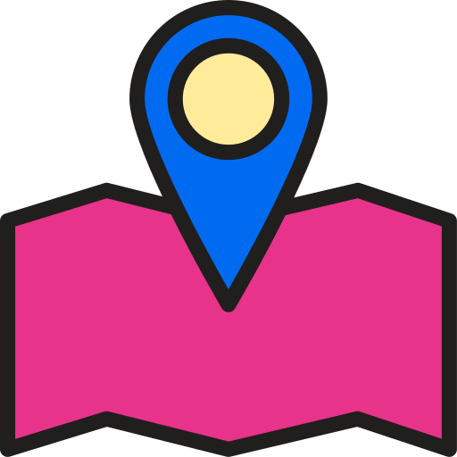 kaart locatie Phatplus Lineal Color icoon