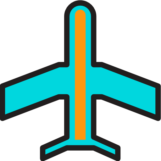 Airplane Phatplus Lineal Color icon