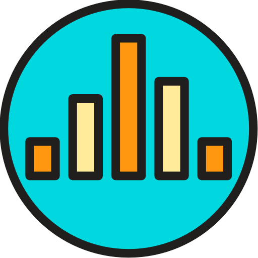 Statistics Phatplus Lineal Color icon