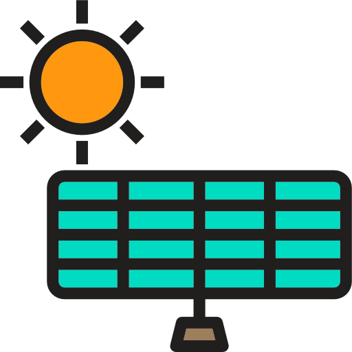 panel solar Phatplus Lineal Color icono